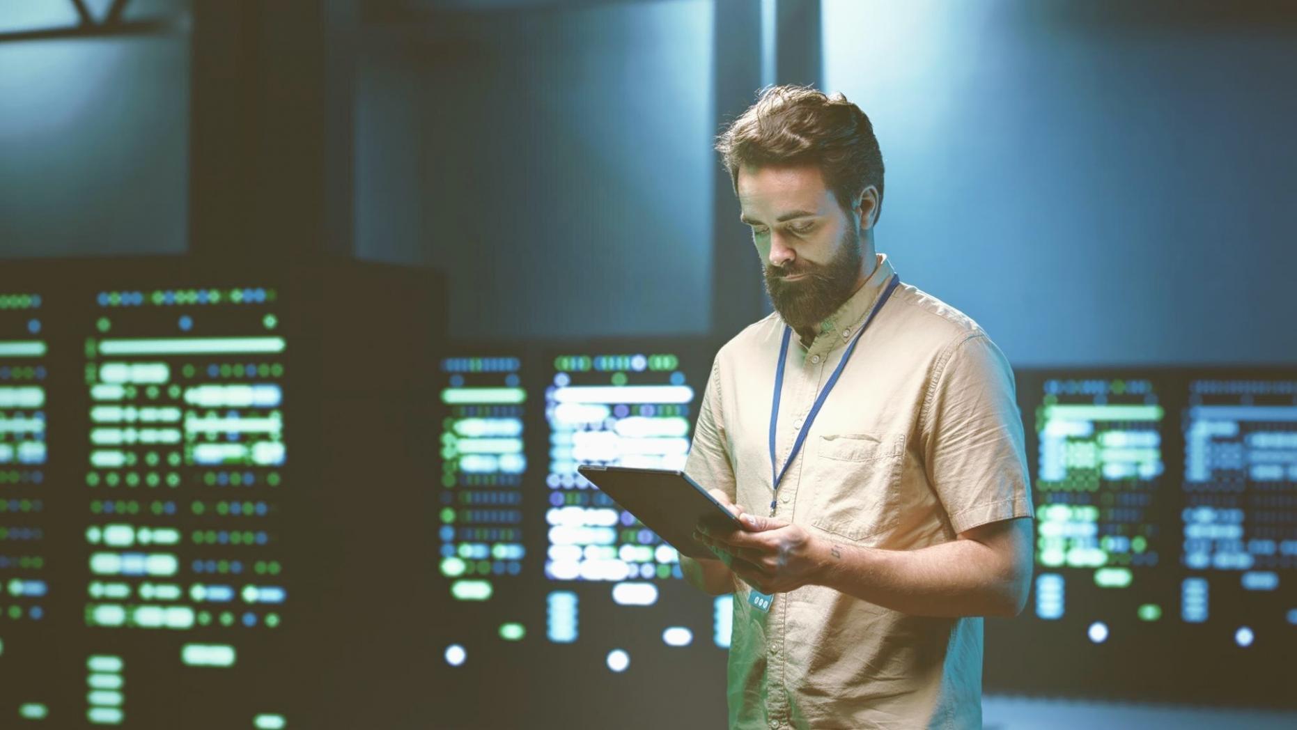 Network security testing setup with monitoring equipment